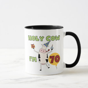 Helig ko mig förmiddag 70 födelsedagTshirts och Mugg