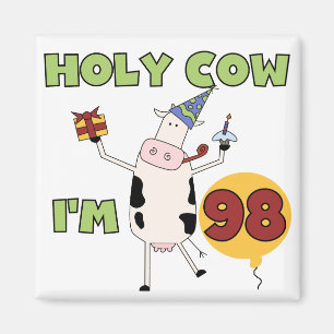 Helig ko mig förmiddag 98 födelsedagTshirts och Magnet