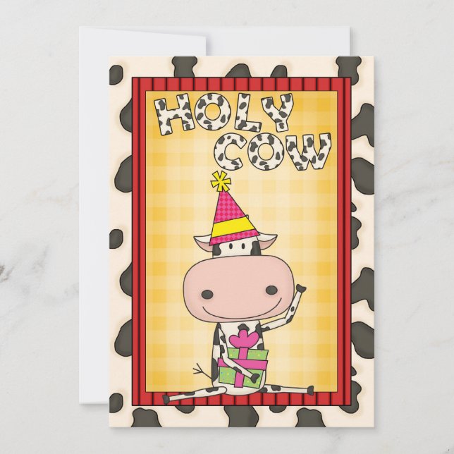 Helig ko - studentfest inbjudningar (Framsida)