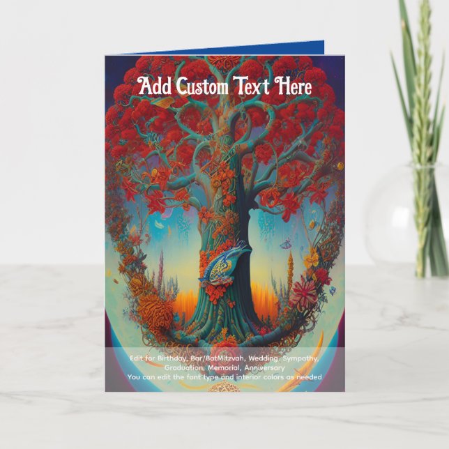 Helig konst Mystiska Livets Träd Andlig Drömmare Kort (Framsida)
