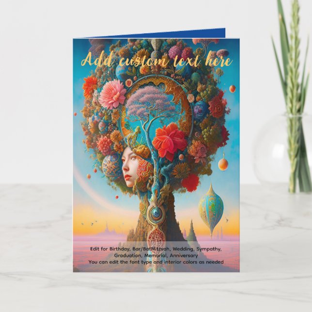 Helig Konst Mystiska Livets Träd Andlig Drömmare Kort (Framsida)