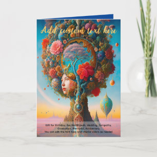 Helig Konst Mystiska Livets Träd Andlig Drömmare Kort