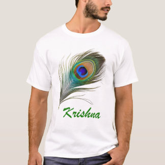 Helig Krishna Peacock Feather T-Shirt Design!