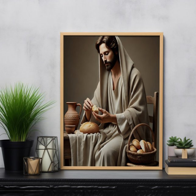 Helig-lagen Jesus Breaking Bread Poster (Skapare uppladdad)