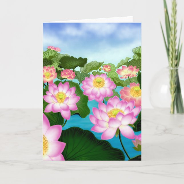 Helig Lotus Flowers Kort (Framsida)