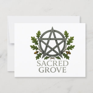 Helig Lund Pentagram Wicca Vykort