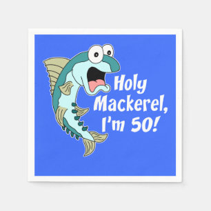 Helig Mackerel mig förmiddag 50 50th Pappersservett