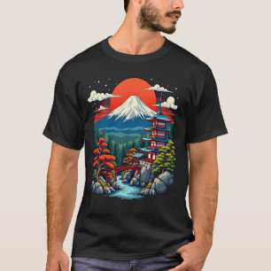Helig Mount Fuji Minka Japansk Art Tee