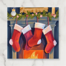 Helig Natt | Julstrumpor Vattenfärg