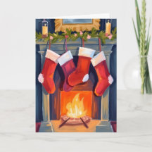Helig Natt | Julstrumpor Vattenfärg