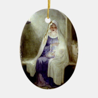 Helig natt Madonna för nolla & barnprydnad Julgransprydnad Keramik