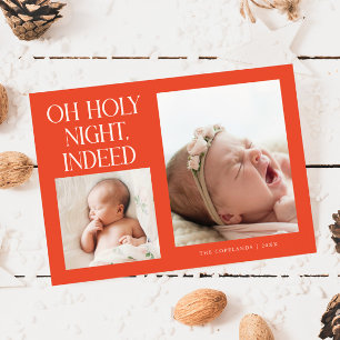 Helig natt verkligen Xmas röda födelse meddelande