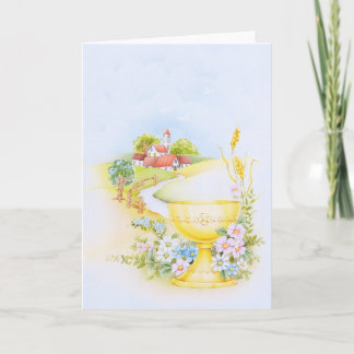 Helig nattvardsgång, religiös design för kort