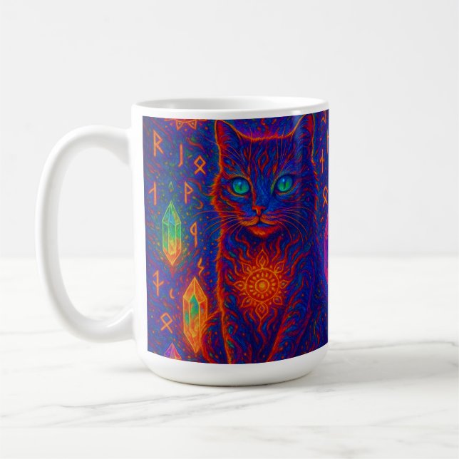 Helig Neon Cat Kaffemugg (Vänster)