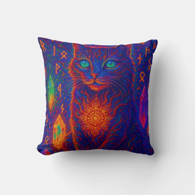 Helig Neon Cat Kudde (Framsida)