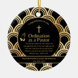 Helig Newly Ordached Pastor Bible Verse Anpassning Julgransprydnad Keramik
