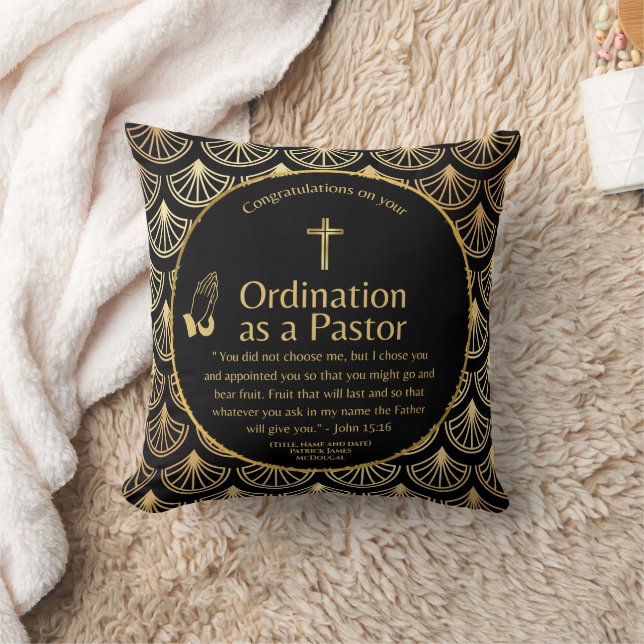 Helig Newly Ordached Pastor Bible Verse Anpassning Kudde (Filt)
