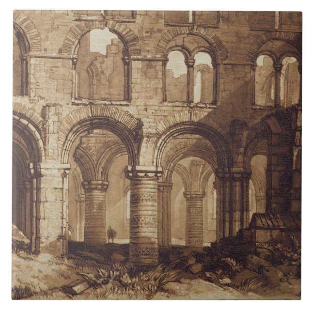 Helig ö Cathed för Joseph Mallord William turner | Kakelplatta (Framsidan)