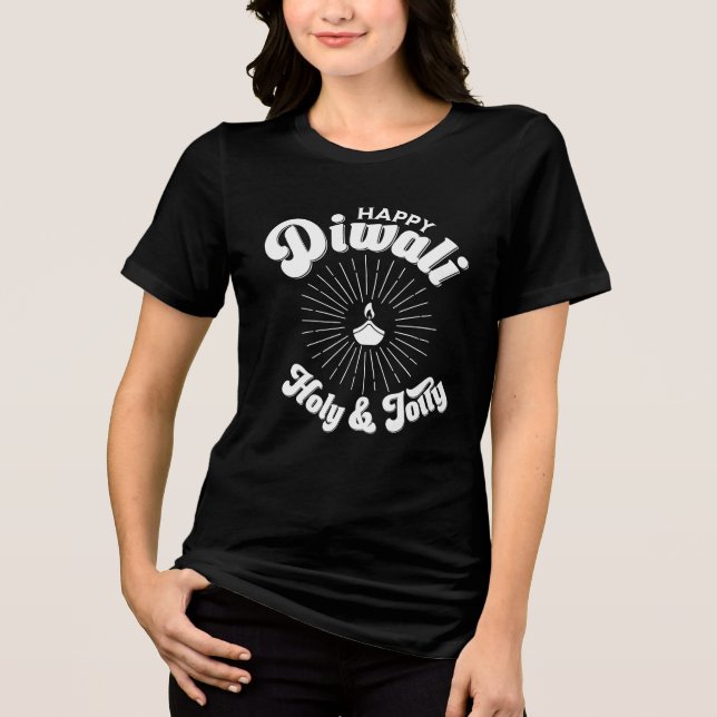 Helig och glädjefull Diwali T Shirt (Framsida)