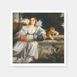 Helig och profan kärlek av Titian Cupid Venus Pappersservett