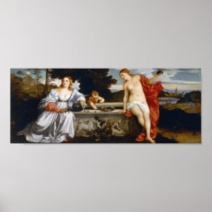 Helig och Profane Kärlek, Tiziano Vecelli, 1515 Poster