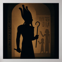 Helig Osiris Divine Egyptian Gud Poster