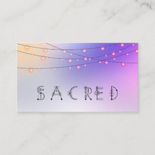 *~* HELIG Pastel String Ljus Psychic Reiki Visitkort