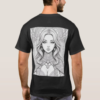Helig Priesterinna av Ljus – Linje Art T-Shirt