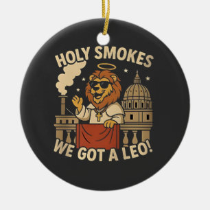 Helig Rök Påve Leo XIV Kristna Kyrkan Julgransprydnad Keramik