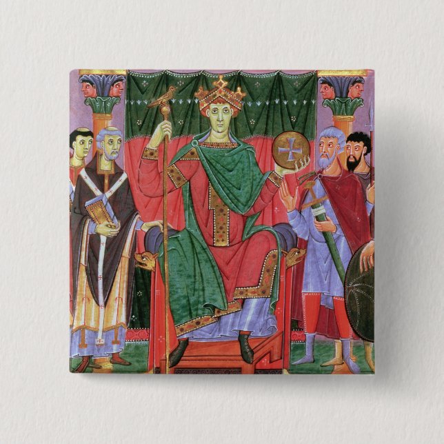 Helig romersk kejsare Otto för Ms Cim.4453 f.42r Knapp (Framsida)