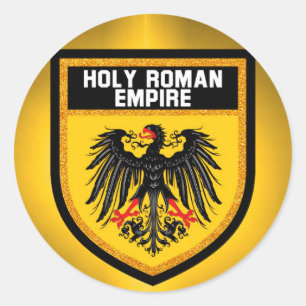 Helig romersk väldeflagga runt klistermärke