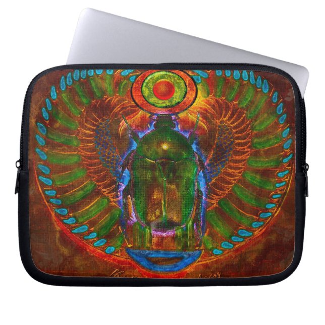 Helig Scarab Beetle Ancient Egypten Laptop sleeve (Framsidan)