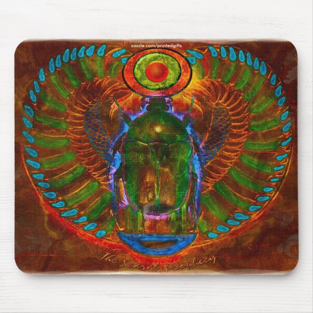 Helig Scarab Beetle Ancient Egyptian Art Mousepad Musmatta (Framsidan)