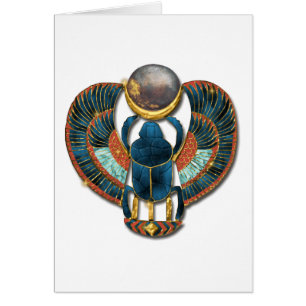 Helig Scarab från Kung Tut Hälsningskort