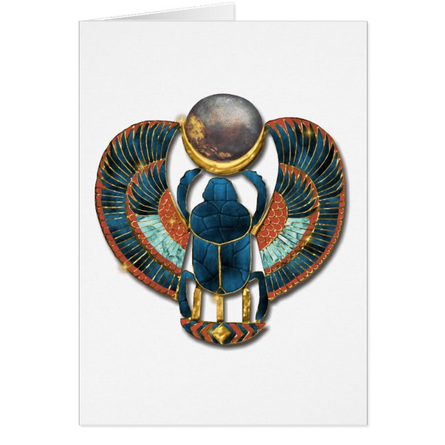 Helig Scarab från Kung Tut Hälsningskort (Framsidan)