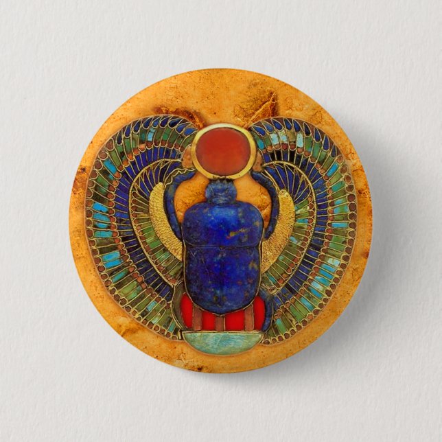 Helig Scarab i den antika Egyptenen Knapp (Framsida)