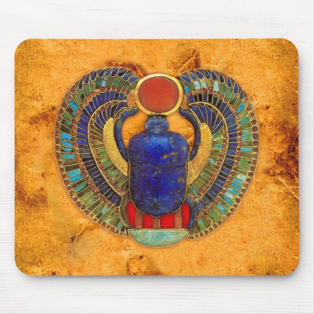 Helig Scarab i den antika Egyptenen Musmatta (Framsidan)