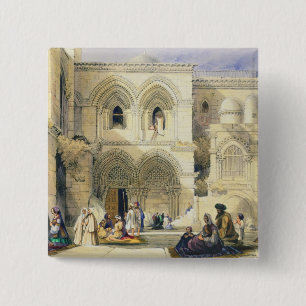 Helig Sepulchre, i Jerusalem (färglithoen) Knapp
