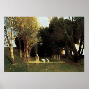 Helig-skogen av Arnold Bocklin, Vintage Art Poster