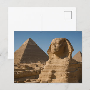 Helig Sphinx Divine vycard Giza Pyramids Vykort