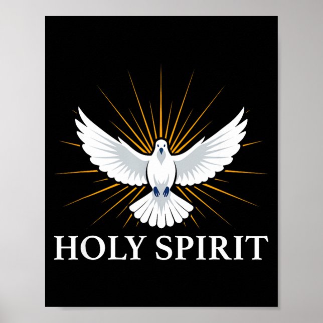 Helig Srit Duva Sritual Symbol Kristet Bibel Tro Poster (Framsidan)