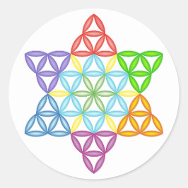 Helig Star - Star of Life, 02/3D-CF. Runt Klistermärke