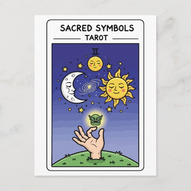 Helig Symbols Tarot Vykort (Framsida)