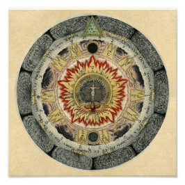 Helig Tetragrammaton Mandala Fototryck