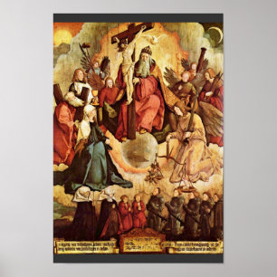 Helig Trinity med änglar, Saints och dess grunda Poster