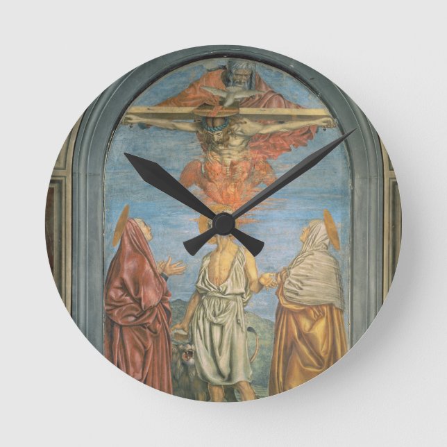 Helig Trinity med St Jerome (frescoen) Rund Klocka (Framsida)