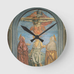 Helig Trinity med St Jerome (frescoen) Rund Klocka