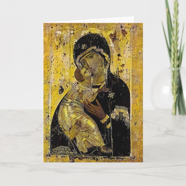 Helig ukrainare för kort för morMary Kyiv Madonna (Framsida)