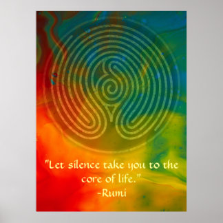 Helig Union-Rumi och Poetic Art Poster
