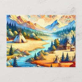 Helig Valley - Native American Tribal Landcape Vykort